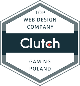 Wyróżnienie Clutch - Topowa firma projektująca strony internetowe dla firm gamingowych - Top Web design company, Gaming Poland