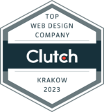 Wyróżnienie Clutch - Topowa firma projektująca strony internetowe Kraków - Top Web design company, Kraków 2023
